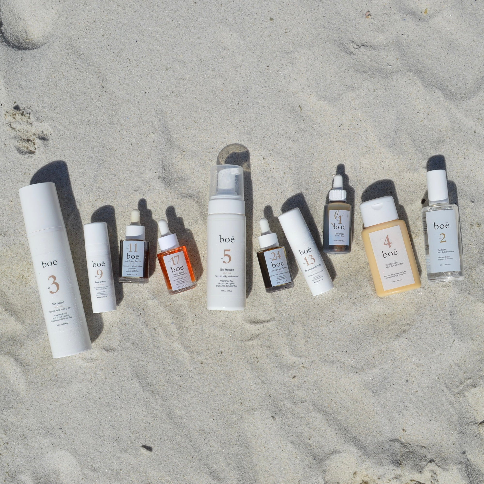 All of Boë Beauté's self tan products