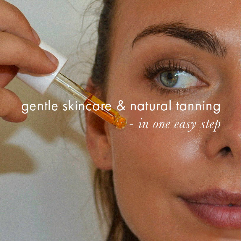 applying self tan serum